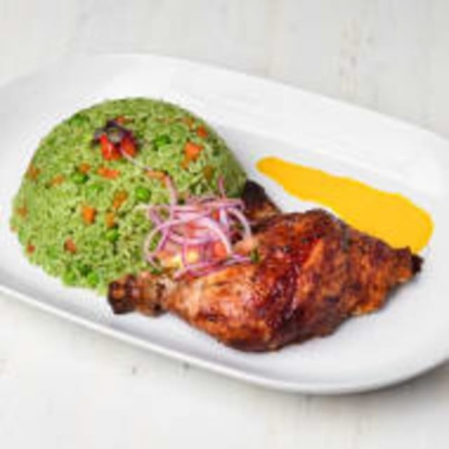 Arroz Con 1/4 Pollo Brasa.