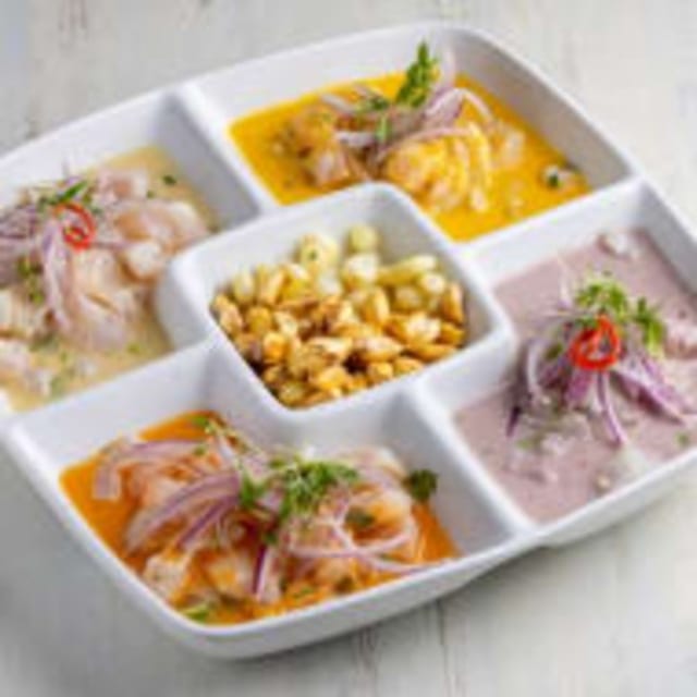 Ceviche Sampler.