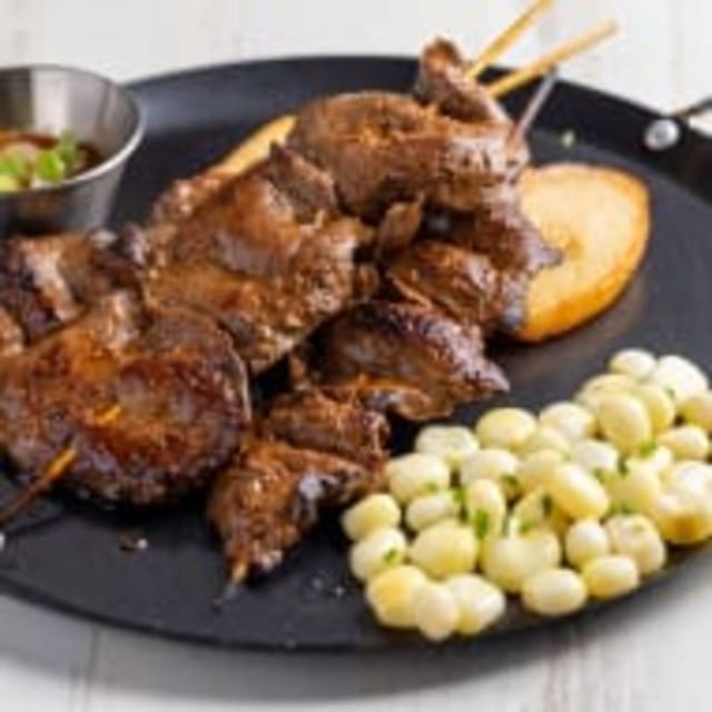 Skewers/ Anticuchos.